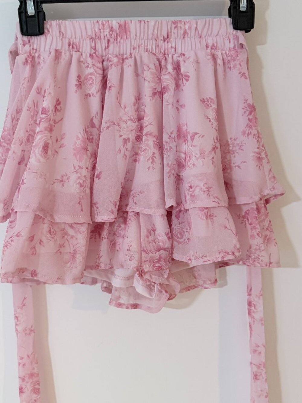 Altar'd State Pink Floral Tiered Skort XS Cottagecore Mini Skirt Shorts